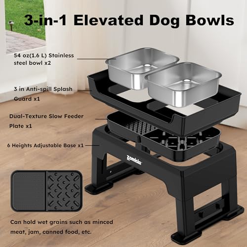 ZOMISIA Pet Feeder in 1.6L, Black