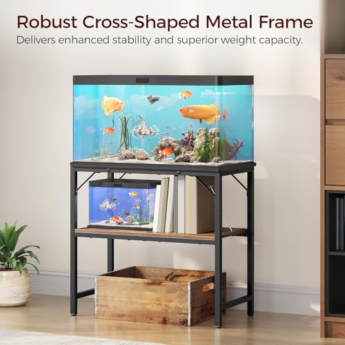MAHANCRIS Item Stand in 30 Gallon, Rustic Brown