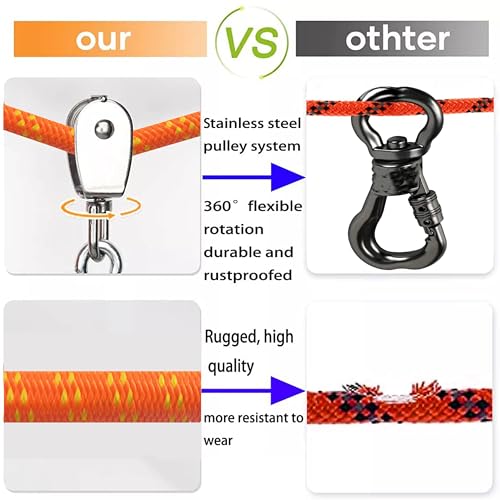 SIAELT Leash in 50Ft, Orange F2