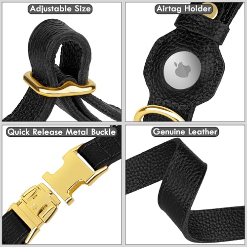 BUDKAS Animal Collar in XS, 9"-12" Neck Fit, Black