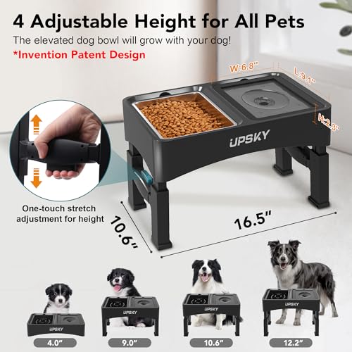 UPSKY Pet Feeder in C-3 in 1 (Black)