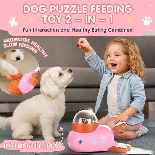 Star&Mi Pet Feeder in Whale-Pink