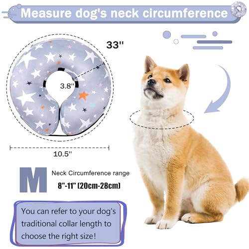 Cneo Animal Recovery Collar Cone in M（neck 8"-11"）, Grey