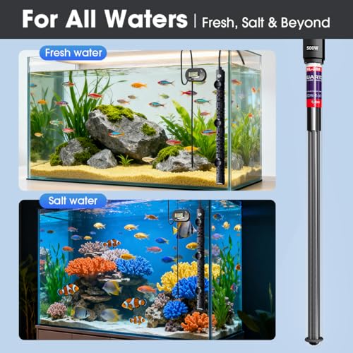 MQ Thermometer in 200W for 15-40 Gallon, Black