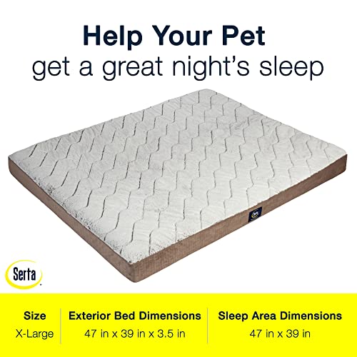 Serta Pet Bed Mat in Large, Chocolate Brown