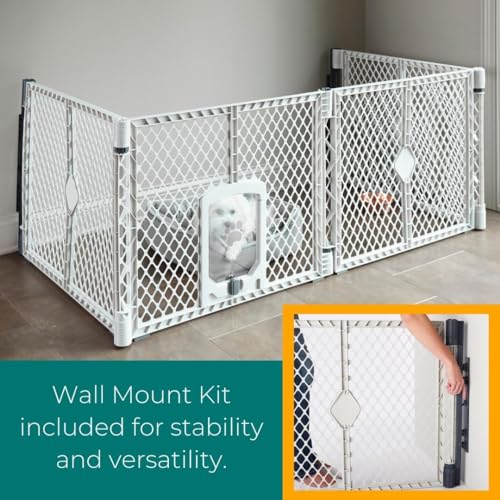 MYPET Pet Playpen in 6-Panel Barrier, Light Gray