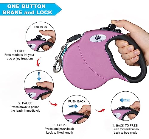 CROWN PAWS Leash in Medium, Pink
