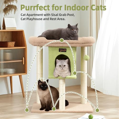 Feliskyn Pet Activity Structure in 28 Inches, Green