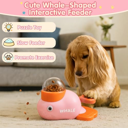 Star&Mi Pet Feeder in Whale-Pink