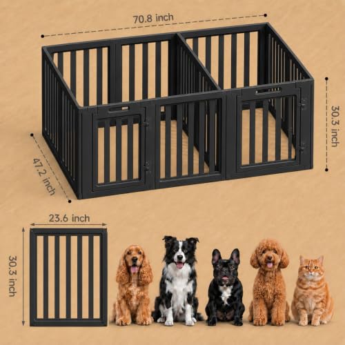 everfront Pet Playpen in 30", Black