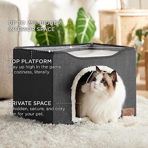 Bedsure Pet Activity Structure in Double, Dark Grey
