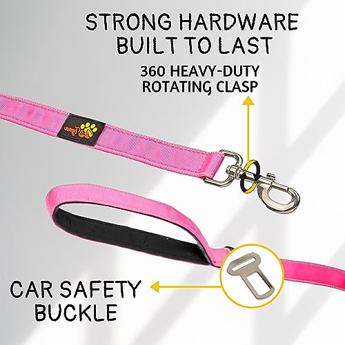 ADITYNA Leash in 6 feet to 7.5 feet, Pink