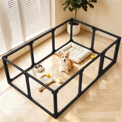 EVOTAILS Pet Playpen in 24", Black