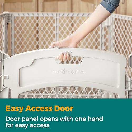 MYPET Pet Playpen in 6-Panel, Light Gray