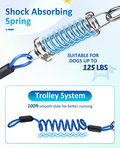 Duckygoo Leash in 100 FT,125LBS, Blue