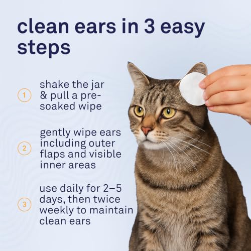 Petpost Pet Supplies in Pack of 1, Cat Ear Wipes