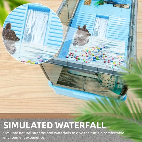 Wedoelsim Vivarium in 25.6x12.8x14.6 Inch, Blue