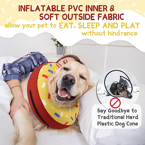 Supet Animal Recovery Collar Cone in XS(Neck 4"-7"), Donut Yellow