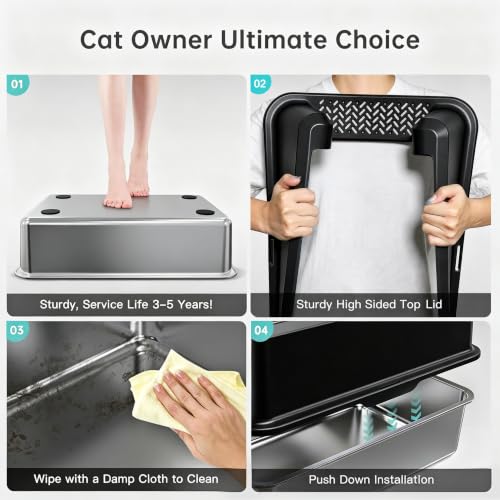 WoofiGo Litter Box in XL Extra Large, 23 - Black (Pack of 1)