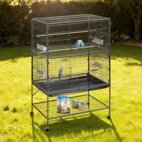 VEVOR Animal Cage in 36.6"L x 22.8"W x 59.5"H, Black