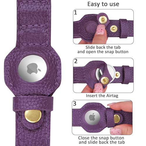 BUDKAS Animal Collar in XS, 9"-12" Neck Fit, Purple