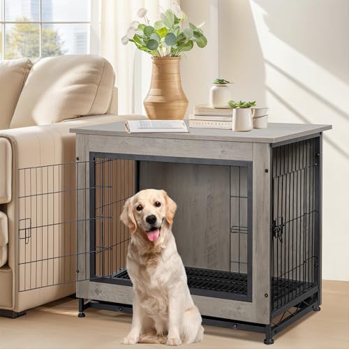 Shintenchi Animal Cage in 27.2"L x 20.1"W x 23.6"H, Grey