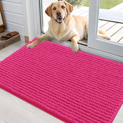 OLANLY Pet Bed Mat in 36" X 24", Hot Pink