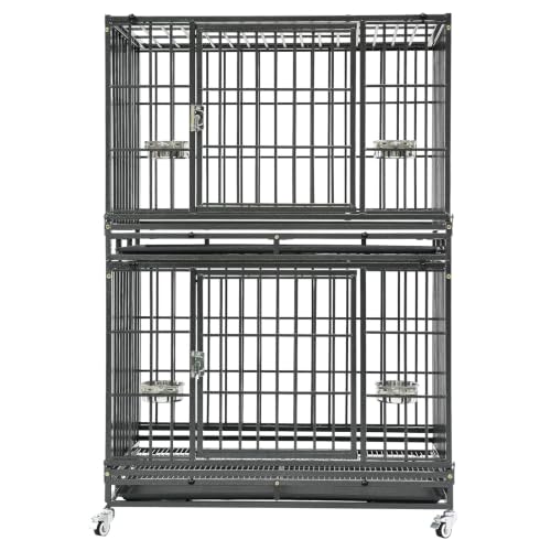 Homey Pet Animal Cage in 37.0"L - 2 Tiers - 1P, Black