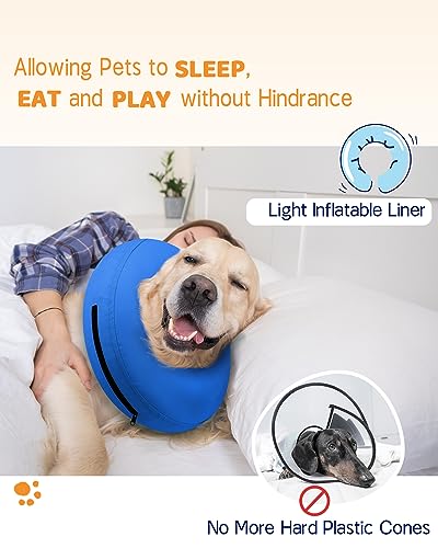 Supet Animal Recovery Collar Cone in XS(Neck 4"-7"), Solid Blue
