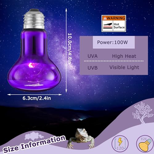 HARTOMPET Light Bulb in 60W - 2.5", Purple