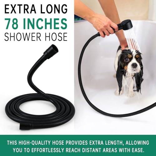 V-Frankness Showerhead in 78 Inches Hose, Matte Black