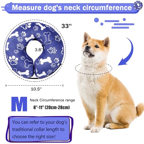 Cneo Animal Recovery Collar Cone in M（neck 8"-11"）, Darkblue