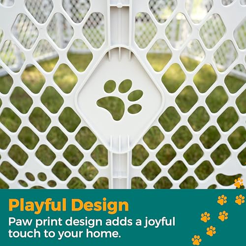 MYPET Pet Playpen in 6-Panel, Light Gray