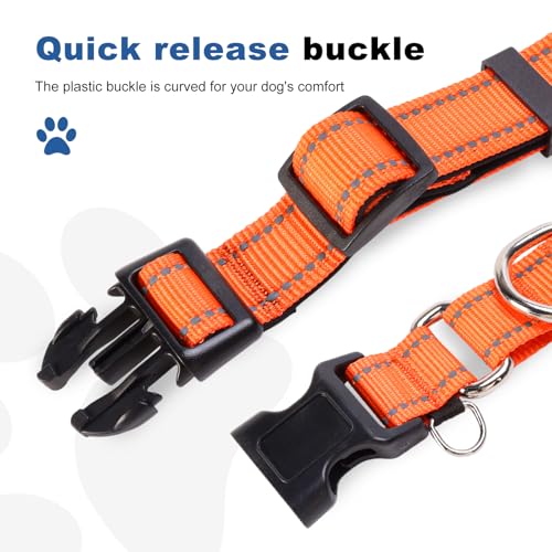 GDLKPS Animal Collar in XS:3/4" Wide for 11.5"-13.5" Neck, Orange