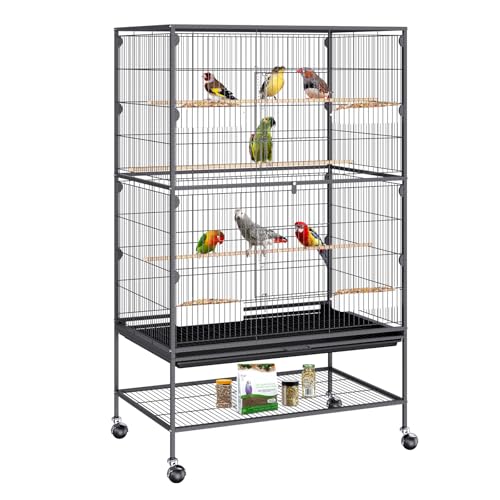 VEVOR Animal Cage in 31.1"L x 20.1"W x 52.0"H, Black