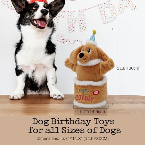 Fuzzwoof Pet Toy in small, medium, large, Brown
