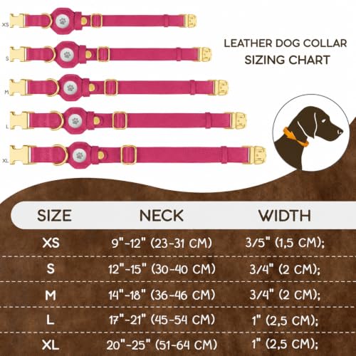 BUDKAS Animal Collar in XS, 9"-12" Neck Fit, Pink