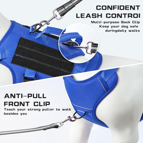 Jane Shine Animal Harness in S(Neck:14-18",Chest:17-24"), Blue