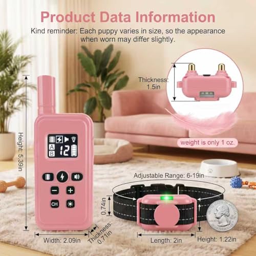 FASHILEAD Animal Collar in Small, Pink