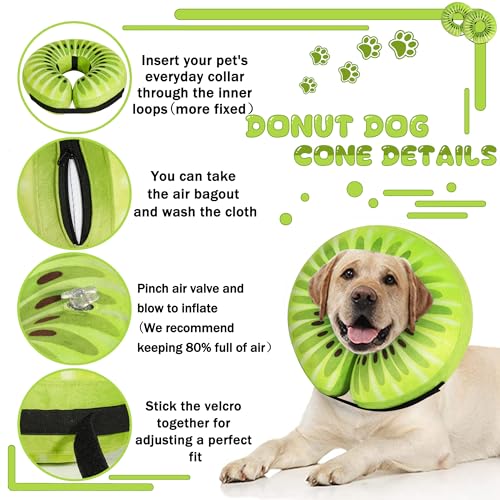 Cneo Animal Recovery Collar Cone in S（neck 4"-7"）, Kiwi