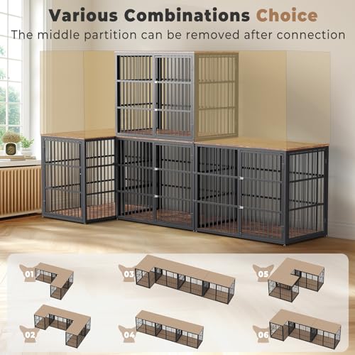 Lyromix Animal Cage in 47.2"L x 29.1"W x 37.6"H, Brown