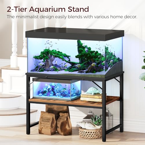 MAHANCRIS Item Stand in 40-50 Gallon, Rustic Brown
