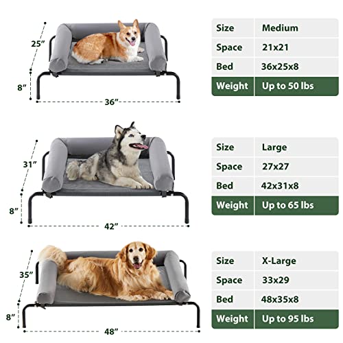 RRPETHOME Pet Bed Mat in 43.0"L x 31.0"W x 8.0"Th, light gray