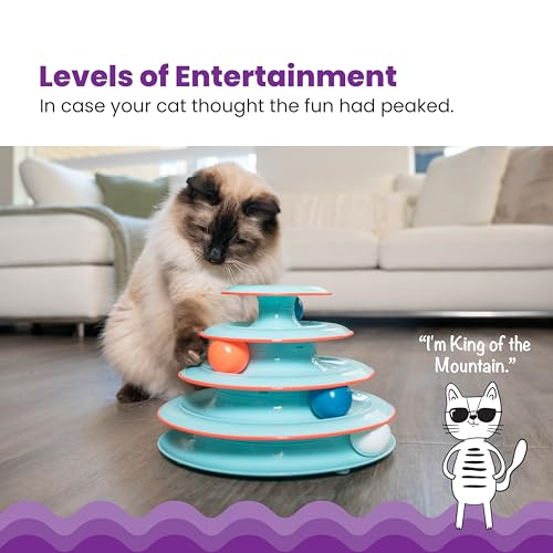 Catstages Pet Toy in One-Size, Chase Meowtain Track Tower