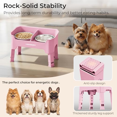 URPOWER Pet Feeder in Small, Pink