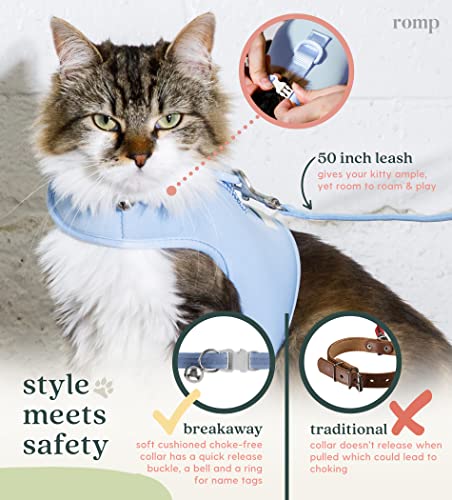 ROMP Animal Harness in Small, Cotton Blue