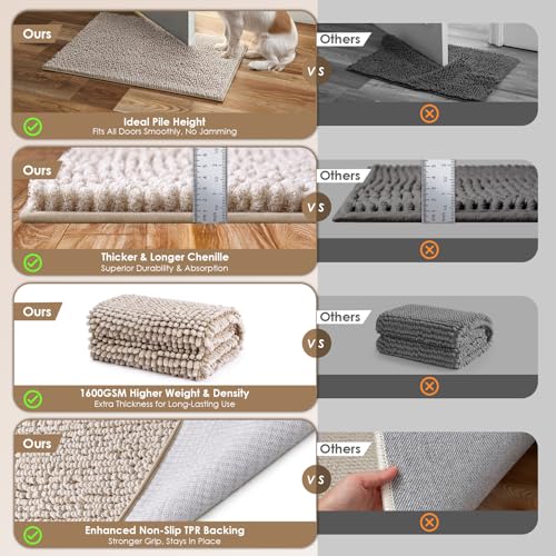 EHEYCIGA Pet Bed Mat in 24x16inch, Beige