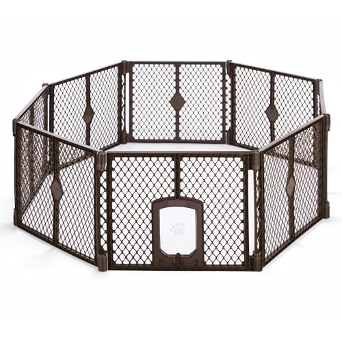 MYPET Pet Playpen in 8-Panel, Espresso