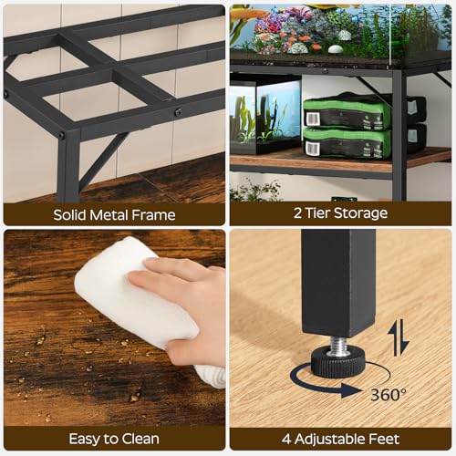MAHANCRIS Item Stand in 40-50 Gallon, Rustic Brown