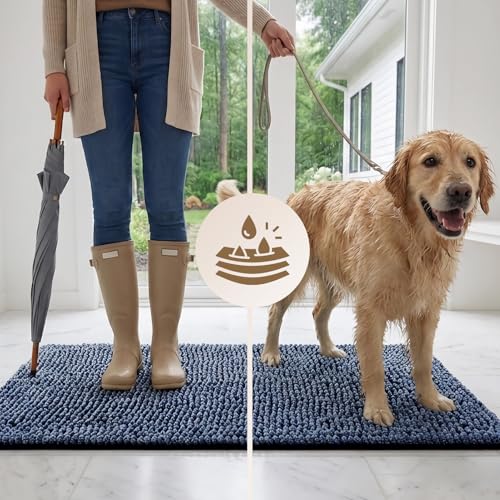 EHEYCIGA Pet Bed Mat in 24x16inch, Navy Blue